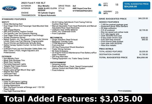 2023 Ford F-150 XLT - 22813278 - 2
