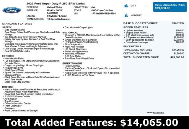 2023 Ford Super Duty F-250 SRW Lariat - 22868876 - 2