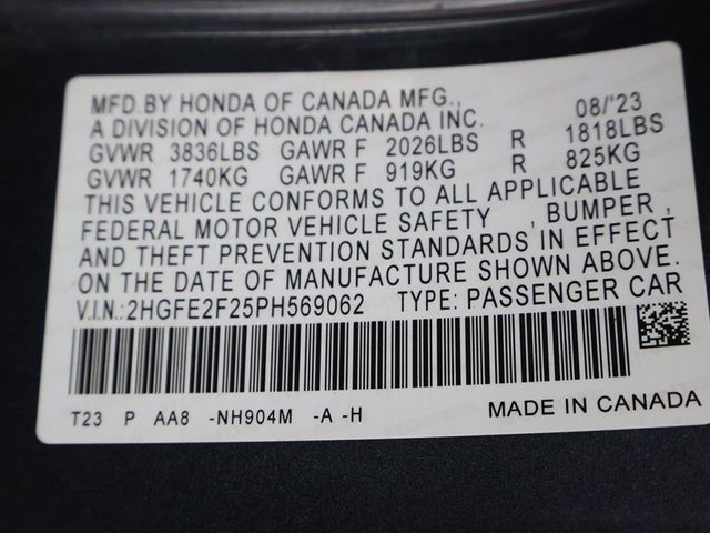 2023 Honda Civic Sedan LX CVT - 22919366 - 42