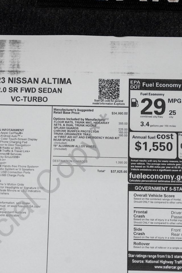 2023 Nissan Altima 2.0 SR Sedan - 22912935 - 46