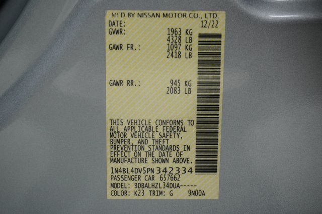 2023 Nissan Altima 2.5 SV Sedan - 22903539 - 24