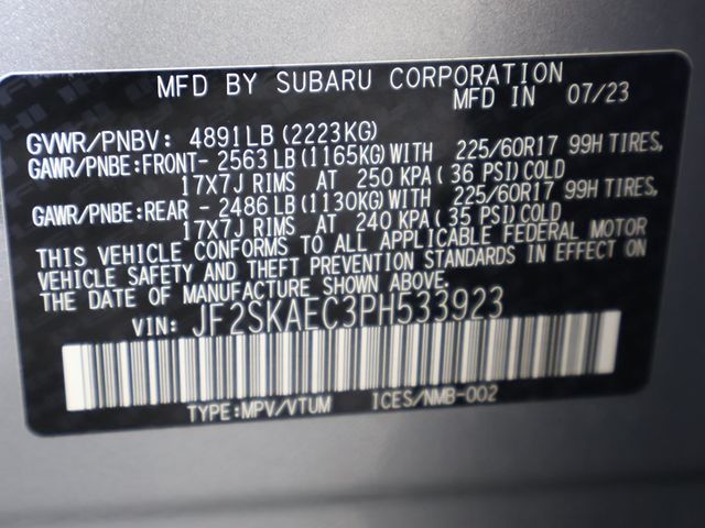 2023 Subaru Forester Premium CVT - 22897763 - 53