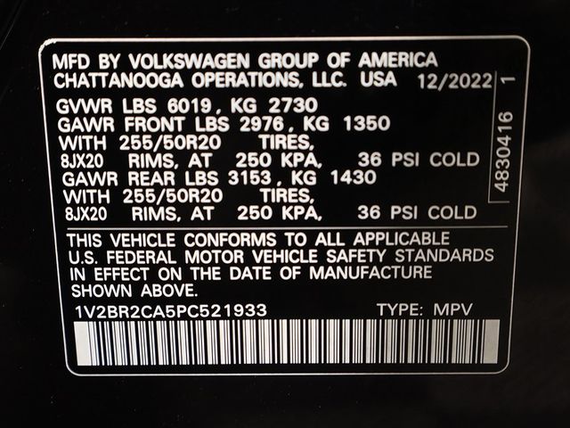 2023 Volkswagen Atlas 3.6L V6 SEL 4MOTION - 22930091 - 62