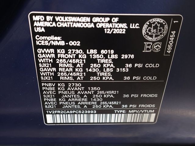 2023 Volkswagen Atlas 3.6L V6 SEL Premium R-Line 4MOTION - 22918535 - 66
