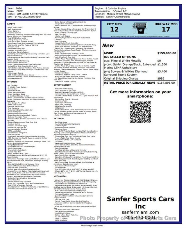 2024 BMW XM Sports Activity Vehicle - 22937624 - 59