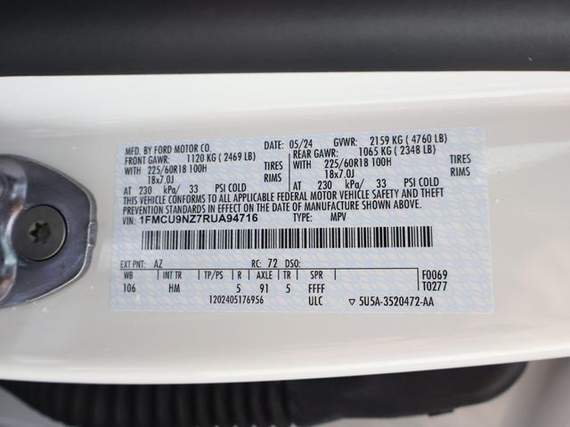 2024 Ford Escape ST-Line Select AWD - 22899640 - 56