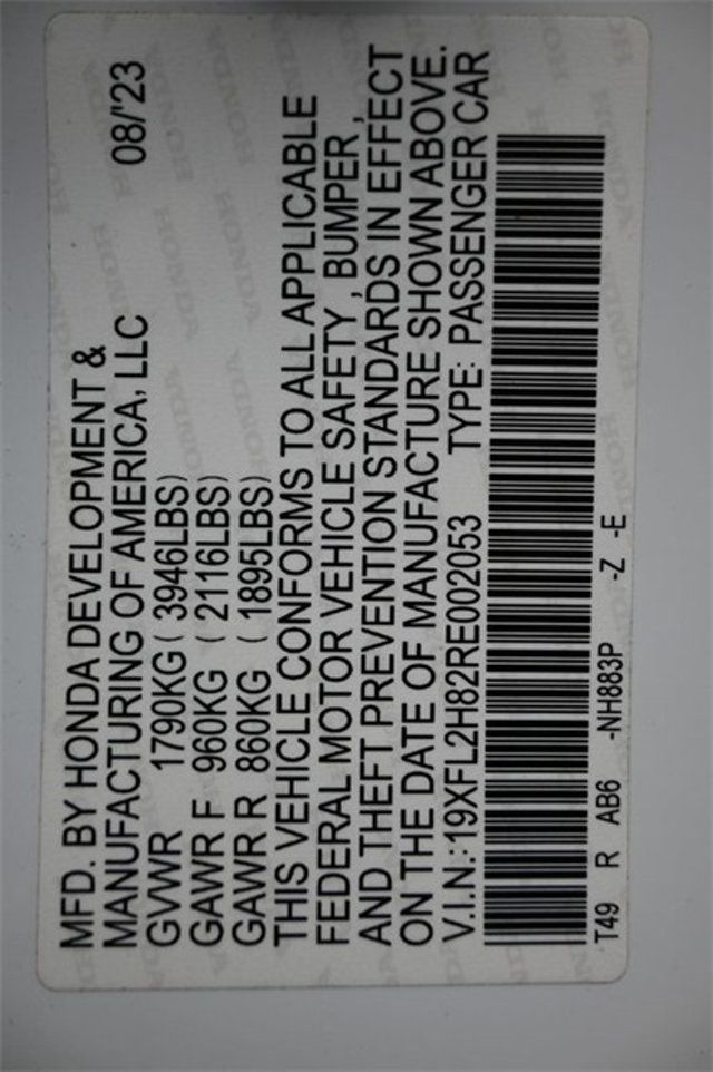 2024 Honda Civic Hatchback Sport CVT - 22913770 - 3