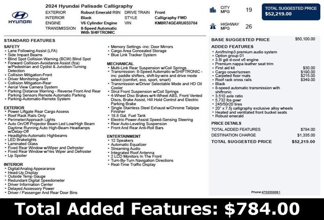 2024 Hyundai Palisade Calligraphy FWD - 22931846 - 2