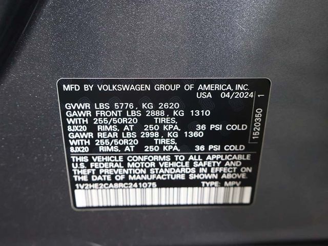 2024 Volkswagen Atlas Cross Sport 2.0T SE w/Technology 4MOTION - 22927282 - 50