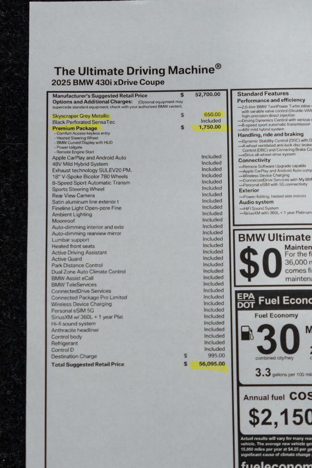 2025 BMW 4 Series 430i xDrive - 22937466 - 50