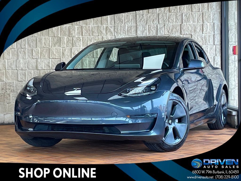 Midnight Silver Metallic 2022 Tesla Model 3 Long Range AWD Sedan All-Wheel Drive Automatic