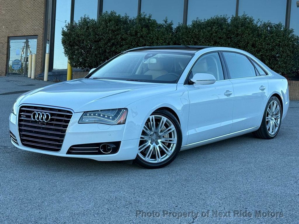 Ibis White 2014 Audi A8 4.0T quattro AWD Sedan All-Wheel Drive 8-Speed Automatic