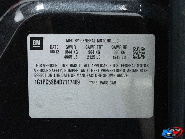 2013 Chevrolet CRUZE  - $8,985