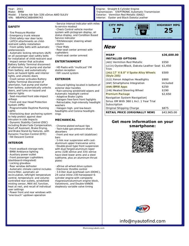 2011 BMW 328i - $11,822