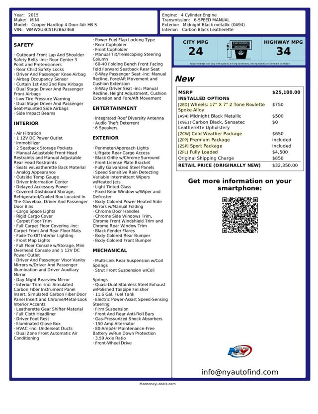2015 MINI Hardtop - $11,822
