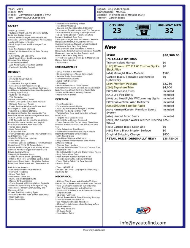 2019 MINI Cooper - $21,822