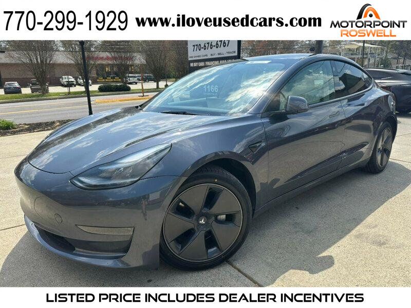 Midnight Silver Metallic 2022 Tesla Model 3 Long Range AWD Sedan All-Wheel Drive Automatic