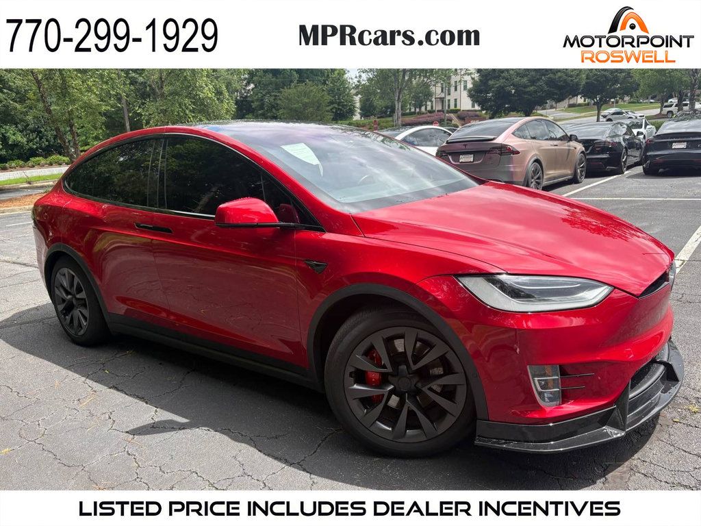Red 2019 Tesla Model X SUV / Crossover All-Wheel Drive Automatic