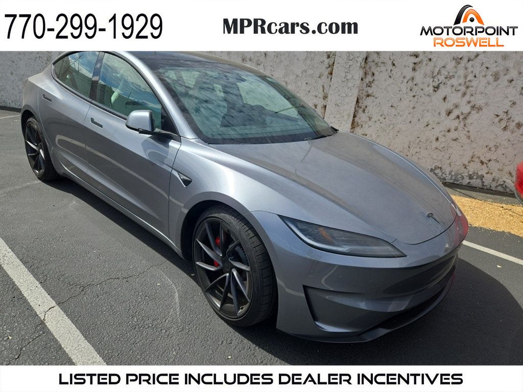 Gray 2026 Tesla Model 3 Sedan All-Wheel Drive Automatic