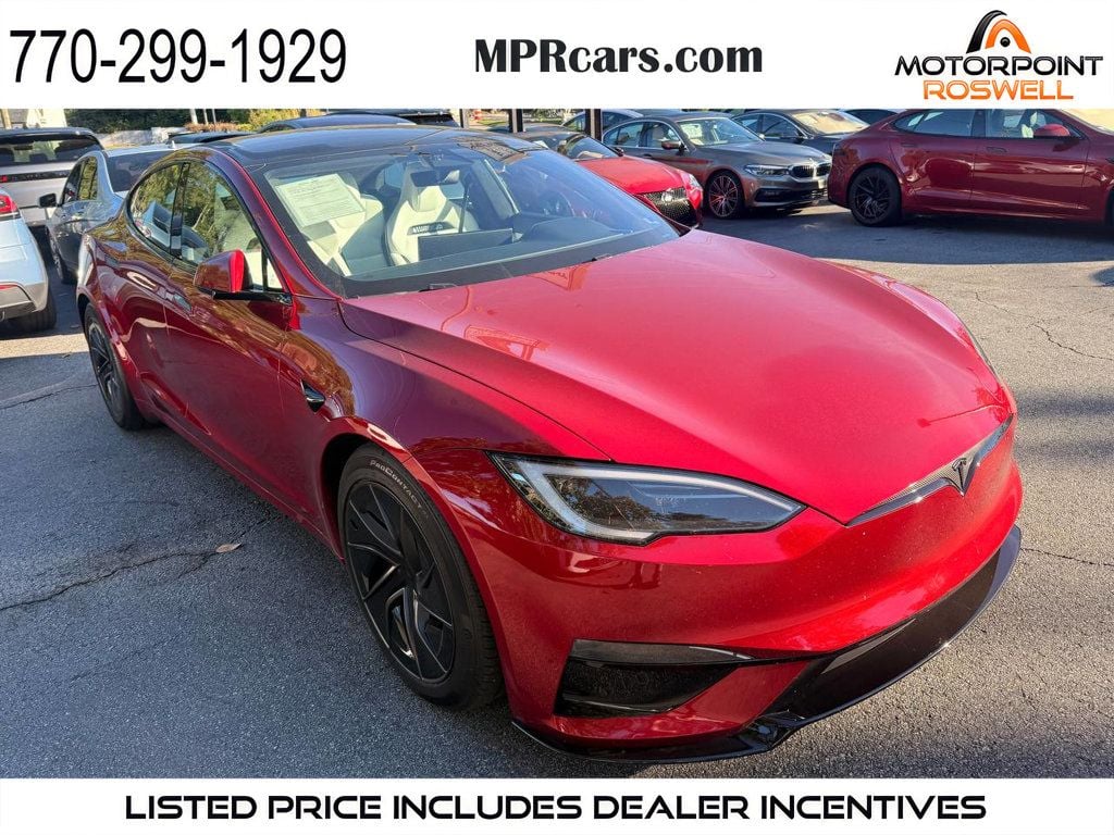 Red 2026 Tesla Model S Sedan All-Wheel Drive Automatic