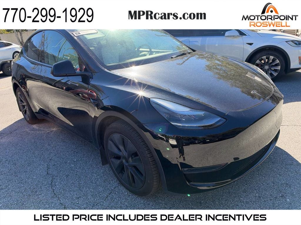 Black 2025 Tesla Model Y SUV / Crossover All-Wheel Drive Automatic