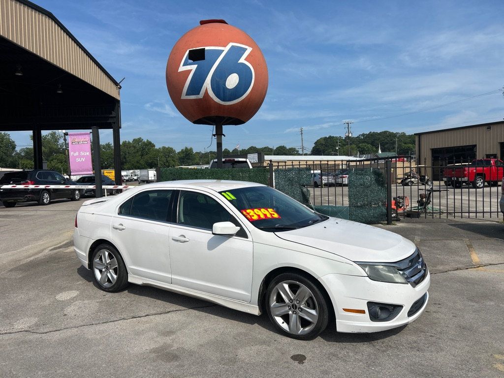 White 2011 Ford Fusion Sport Sedan Front-Wheel Drive 6-Speed Automatic