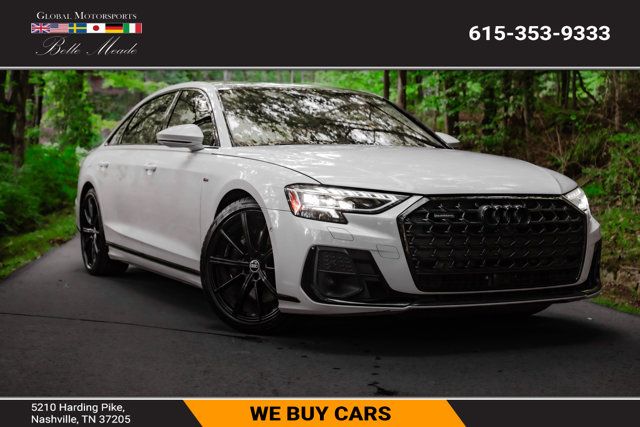 Glacier White Metallic 2023 Audi A8 Sedan All-Wheel Drive 8-Speed Automatic