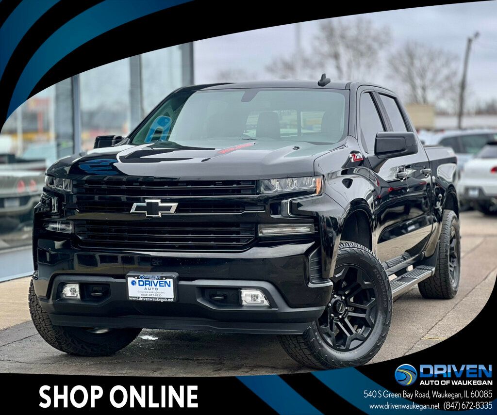 Black 2019 Chevrolet Silverado 1500 RST Crew Cab 4WD Pickup Truck Four-Wheel Drive 8-Speed Automatic