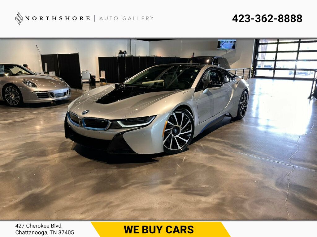 Ionic Silver Metallic w/BMW i Frozen Blue Accent 2016 BMW i8 Coupe All-Wheel Drive 6-Speed Automatic