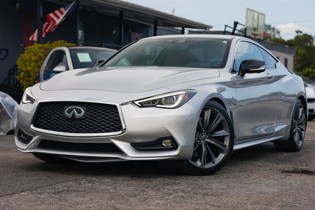 Gray (Liquid Platinum) 2018 INFINITI Q60 Coupe Rear-Wheel Drive Automatic