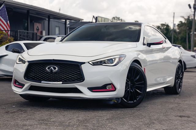 Pure White 2018 INFINITI Q60 Coupe All-Wheel Drive 7-Speed Automatic