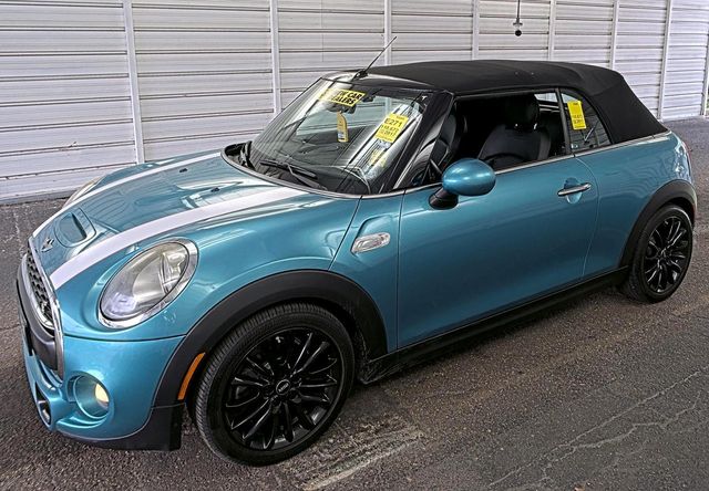 Teal (Caribbean Aqua Metallic) 2017 MINI Cooper Convertible Front-Wheel Drive 6-Speed Automatic