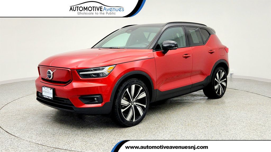 Fusion Red Metallic 2021 Volvo XC40 Recharge Pure Electric P8 eAWD SUV / Crossover All-Wheel Drive Automatic