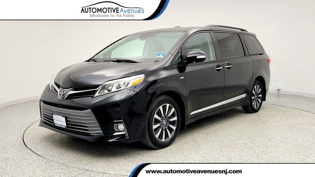 Midnight Black Metallic 2020 Toyota Sienna Limited Premium 7-Passenger AWD Minivan All-Wheel Drive 8-Speed Automatic
