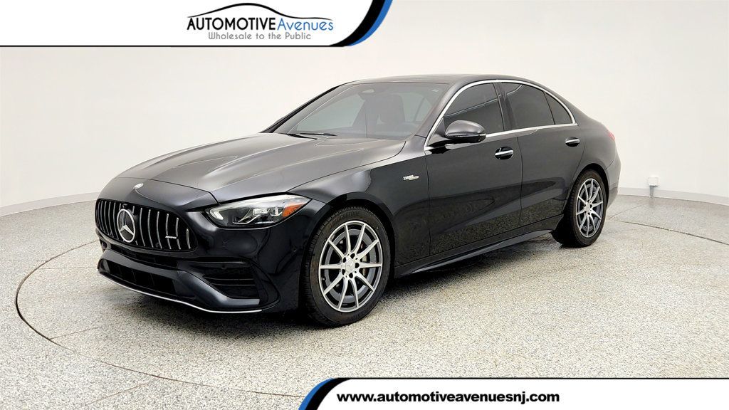 Black 2024 Mercedes-Benz C-Class AMG C 43 4MATIC Sedan All-Wheel Drive 9-Speed Automatic