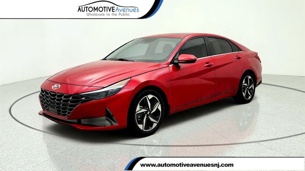 Scarlet Red Pearl 2023 Hyundai Elantra Hybrid Sedan Front-Wheel Drive 6-Speed Automatic