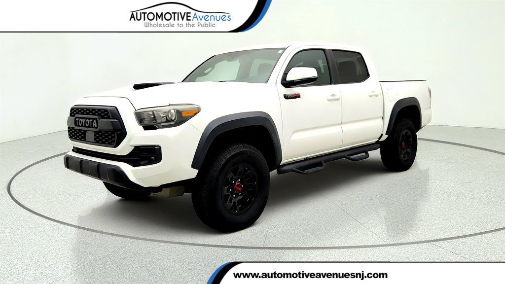 Super White 2018 Toyota Tacoma Pickup Truck Four-Wheel Drive Automatic
