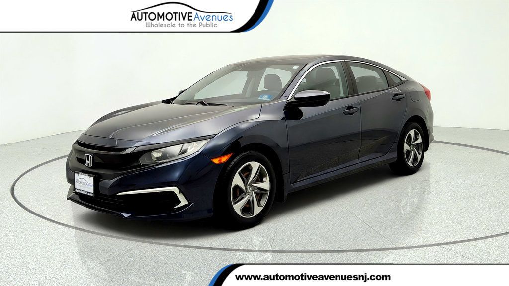Cosmic Blue Metallic 2019 Honda Civic Sedan Front-Wheel Drive Continuously Variable Transmission