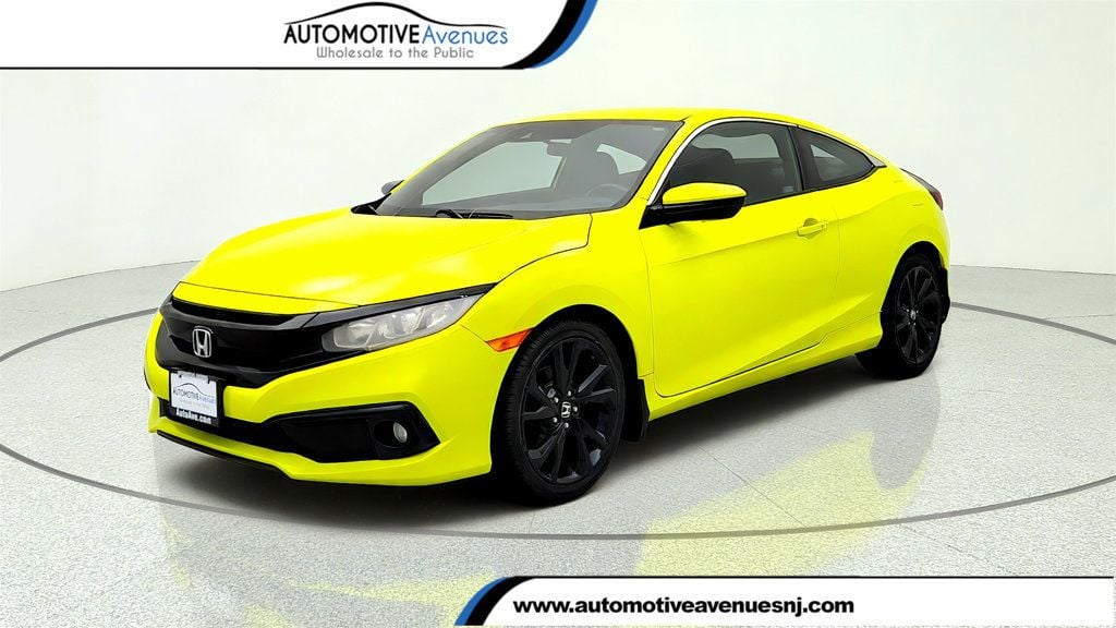 Tonic Yellow Pearl 2019 Honda Civic Coupe Coupe Front-Wheel Drive Continuously Variable Transmission