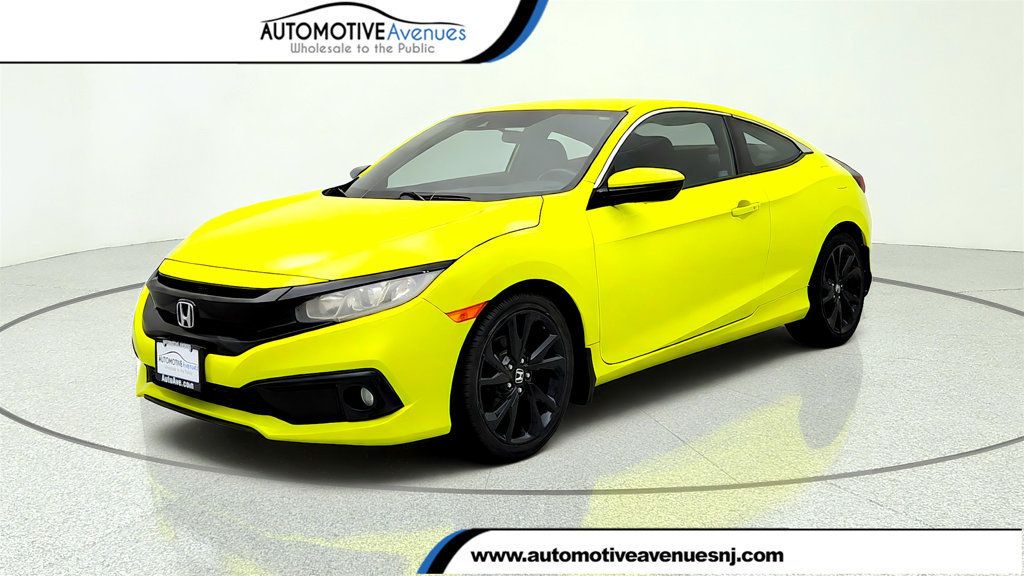 Tonic Yellow Pearl 2019 Honda Civic Coupe Coupe Front-Wheel Drive Continuously Variable Transmission