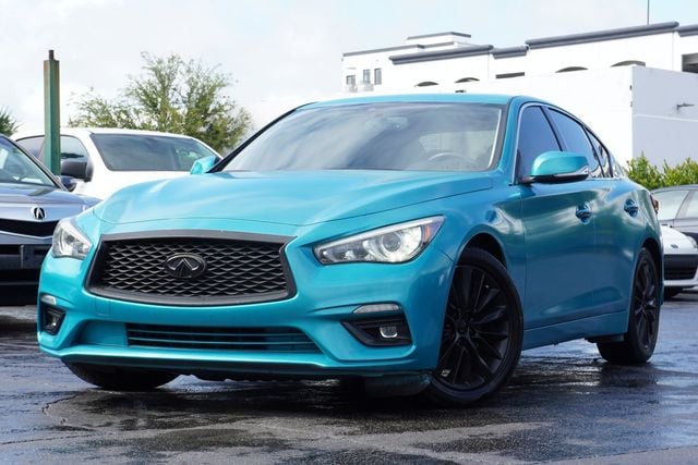 Teal 2019 INFINITI Q50 Sedan All-Wheel Drive 7-Speed Automatic
