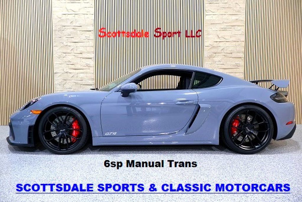 Gray (Arctic Grey) 2023 Porsche 718 Cayman Coupe Rear-Wheel Drive 6-Speed Manual