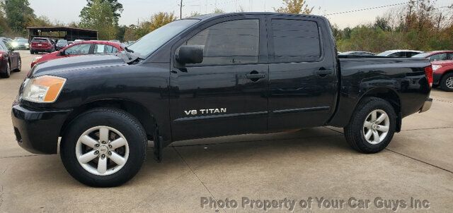 Galaxy Black Metallic 2010 Nissan Titan XE Crew Cab Pickup Truck 4X2 Automatic
