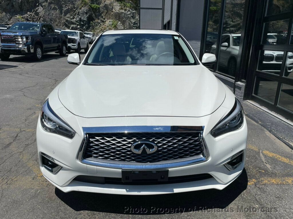 2023 INFINITI Q50 LUXE AWD - Majestic White exterior view 4