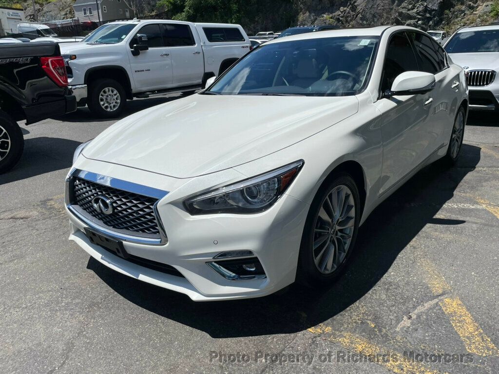 2023 INFINITI Q50 LUXE AWD - Majestic White exterior view 5