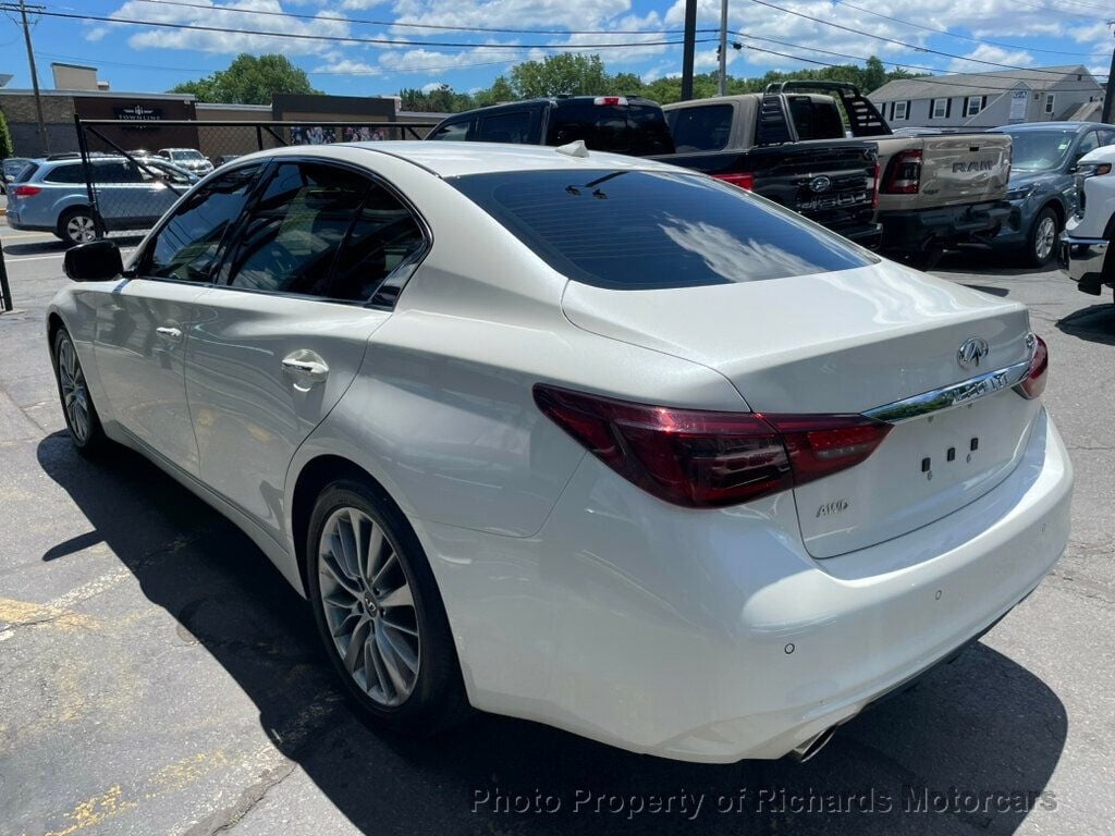 2023 INFINITI Q50 LUXE AWD - Majestic White exterior view 6