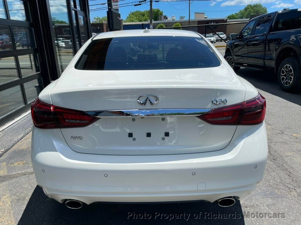 2023 INFINITI Q50 LUXE AWD - Majestic White exterior view 7