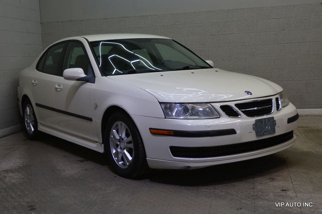Arctic White 2007 Saab 9-3 2.0T Sedan Front-Wheel Drive 6-Speed Manual