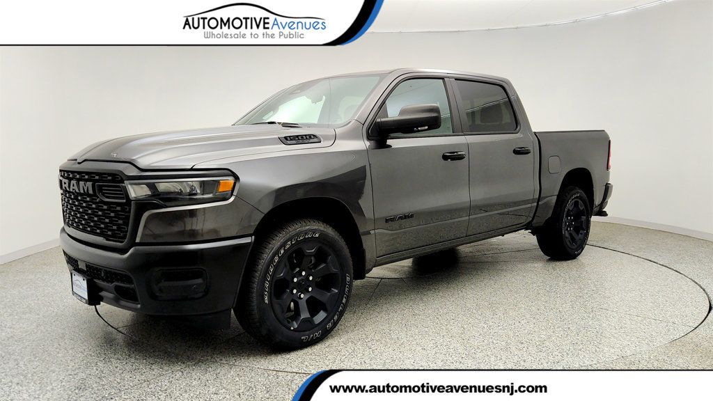 Gray (Granite Crystal Metallic Clearcoat) 2025 RAM 1500 Tradesman Crew Cab RWD Pickup Truck 4X2 8-Speed Automatic