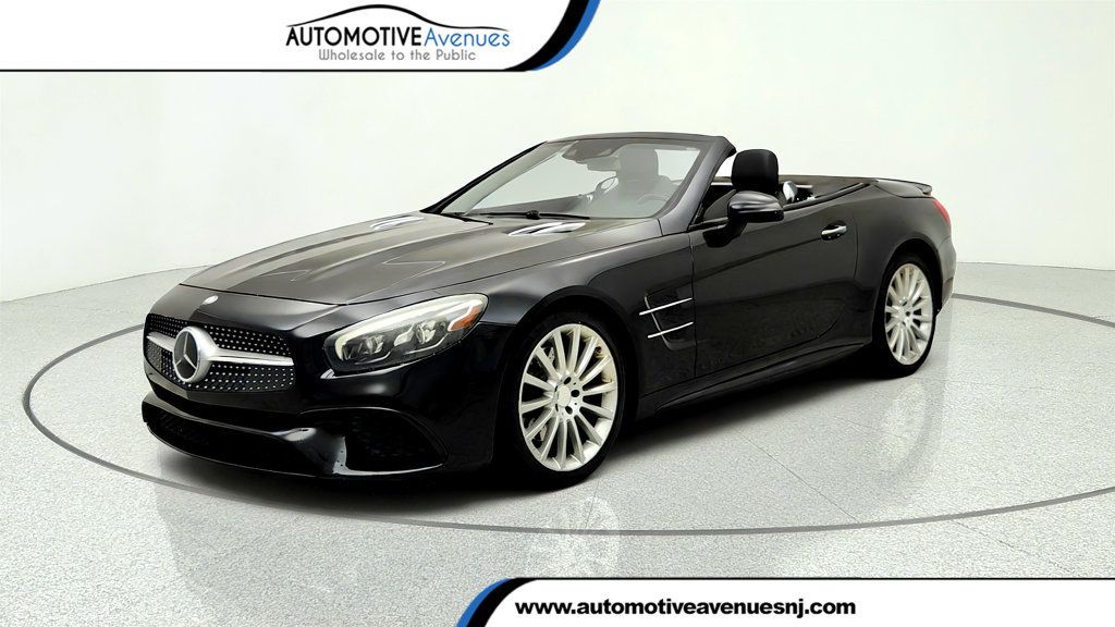 Black 2017 Mercedes-Benz SL-Class Convertible Rear-Wheel Drive 9-Speed Automatic